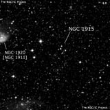 NGC 1915 - по указанным Генри Дрейером координатам, объект повторно не найден; . Описание NGC 1915:, Объект глубокого космоса в созвездии Золотая Рыба