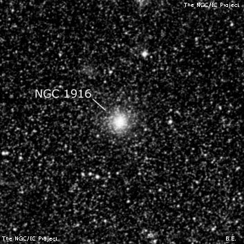 NGC 1916 - рассеянное скопление звёзд. Описание NGC 1916:, Шаровое скопление в созвездии Золотая Рыба