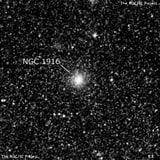 NGC 1916 - рассеянное скопление звёзд. Описание NGC 1916:, Шаровое скопление в созвездии Золотая Рыба