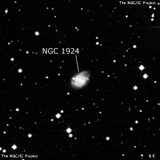 NGC 1924 - спиральная галактика с баром. Описание NGC 1924:, Галактика в созвездии Орион