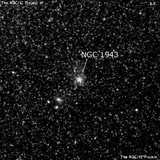 NGC 1943 - туманность. Описание NGC 1943:, Шаровое скопление в созвездии Столовая Гора