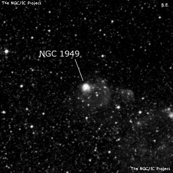 NGC 1949 - туманность. Описание NGC 1949:, Комплекс туманностей в созвездии Золотая Рыба