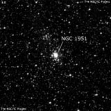 NGC 1951 - рассеянное скопление звёзд. Описание NGC 1951:, Рассеянное скопление в созвездии Золотая Рыба