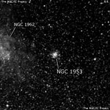 NGC 1953 - рассеянное скопление звёзд. Описание NGC 1953:, Шаровое скопление в созвездии Золотая Рыба