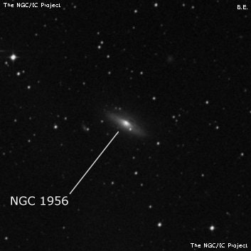 NGC 1956 - спиральная галактика. Описание NGC 1956:, Галактика в созвездии Столовая Гора