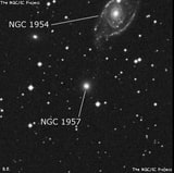 NGC 1957 - эллиптическая галактика. Описание NGC 1957:, Галактика в созвездии Заяц