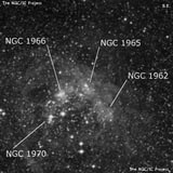NGC 1965 - туманность. Описание NGC 1965:, Рассеянное скопление в созвездии Золотая Рыба