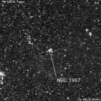NGC 1967 - рассеянное скопление звёзд. Описание NGC 1967:, Рассеянное скопление в созвездии Золотая Рыба