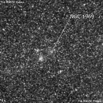 NGC 1969 - рассеянное скопление звёзд. Описание NGC 1969:, Рассеянное скопление в созвездии Золотая Рыба