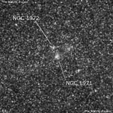 NGC 1971 - рассеянное скопление звёзд. Описание NGC 1971:, Рассеянное скопление в созвездии Золотая Рыба