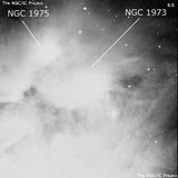 NGC 1973 - туманность. Описание NGC 1973:, Комплекс туманностей в созвездии Орион