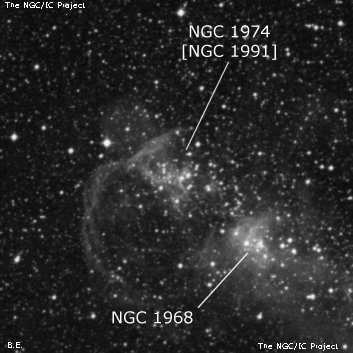NGC 1974 - рассеянное скопление звёзд. Описание NGC 1974:, Объект глубокого космоса в созвездии Золотая Рыба