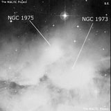 NGC 1975 - туманность. Описание NGC 1975:, Комплекс туманностей в созвездии Орион