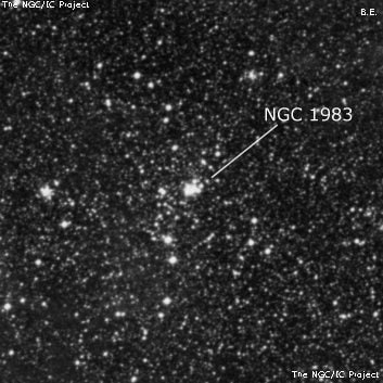 NGC 1983 - рассеянное скопление звёзд. Описание NGC 1983:, Рассеянное скопление в созвездии Золотая Рыба