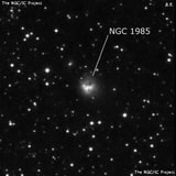 NGC 1985 - туманность. Описание NGC 1985:, Отражательная туманность в созвездии Возничий