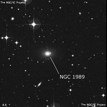 NGC 1989 - галактика. Описание NGC 1989:, Галактика в созвездии Голубь
