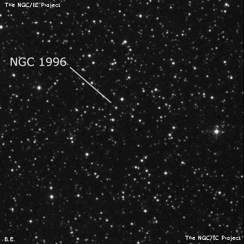 NGC 1996 - группа звёзд. Описание NGC 1996:, Рассеянное скопление в созвездии Телец