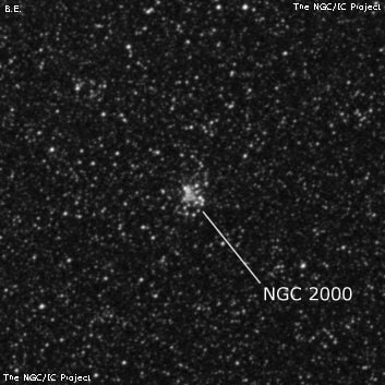 NGC 2000 - рассеянное скопление звёзд. Описание NGC 2000:, Рассеянное скопление в созвездии Столовая Гора
