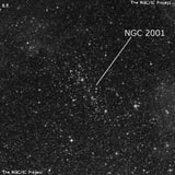 NGC 2001 - рассеянное скопление звёзд. Описание NGC 2001:, Объект глубокого космоса в созвездии Золотая Рыба