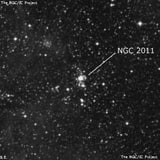 NGC 2011 - рассеянное скопление звёзд. Описание NGC 2011:, Рассеянное скопление в созвездии Золотая Рыба