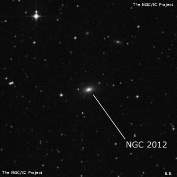 NGC 2012 - галактика. Описание NGC 2012:, Галактика в созвездии Столовая Гора