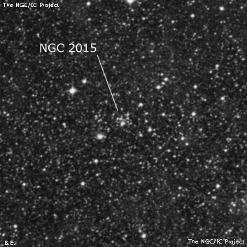 NGC 2015 - рассеянное скопление звёзд. Описание NGC 2015:, Объект глубокого космоса в созвездии Золотая Рыба