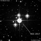 NGC 2017 - группа звёзд. Описание NGC 2017:, Рассеянное скопление в созвездии Заяц