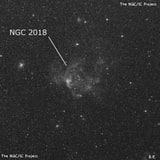 NGC 2018 - рассеянное скопление звёзд. Описание NGC 2018:, Область H II в созвездии Столовая Гора