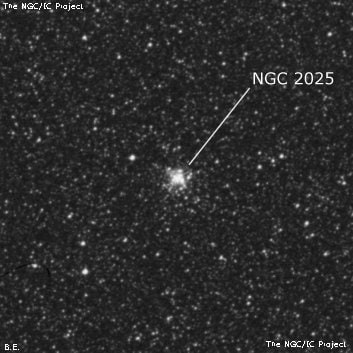 NGC 2025 - рассеянное скопление звёзд. Описание NGC 2025:, Рассеянное скопление в созвездии Столовая Гора