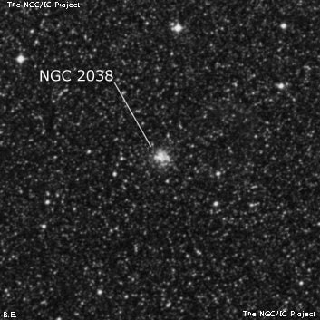 NGC 2038 - рассеянное скопление звёзд. Описание NGC 2038:, Рассеянное скопление в созвездии Столовая Гора