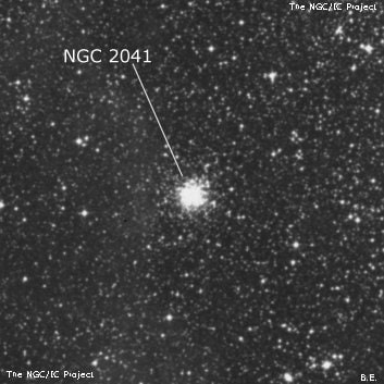 NGC 2041 - рассеянное скопление звёзд. Описание NGC 2041:, Шаровое скопление в созвездии Золотая Рыба