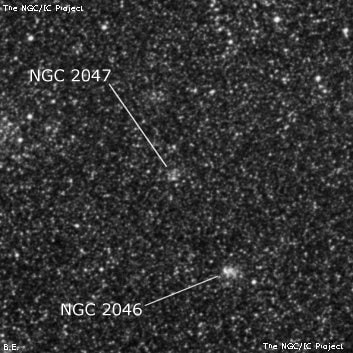 NGC 2047 - рассеянное скопление звёзд. Описание NGC 2047:, Рассеянное скопление в созвездии Столовая Гора