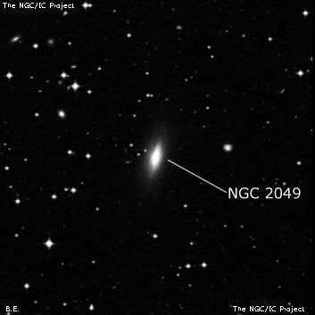 NGC 2049 - спиральная галактика. Описание NGC 2049:, Галактика в созвездии Голубь