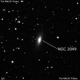 NGC 2049 - спиральная галактика. Описание NGC 2049:, Галактика в созвездии Голубь