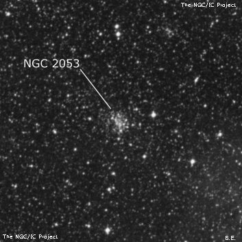 NGC 2053 - рассеянное скопление звёзд. Описание NGC 2053:, Рассеянное скопление в созвездии Золотая Рыба