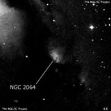 NGC 2064 - туманность. Описание NGC 2064:, Отражательная туманность в созвездии Орион