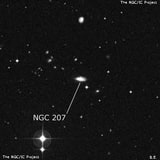 NGC 207 - спиральная галактика. Описание NGC 207:, Галактика в созвездии Кит