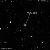 NGC 208 - спиральная галактика. Описание NGC 208:, Галактика в созвездии Рыбы