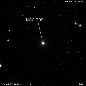 NGC 209 - галактика. Описание NGC 209:, Галактика в созвездии Кит
