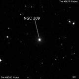 NGC 209 - галактика. Описание NGC 209:, Галактика в созвездии Кит