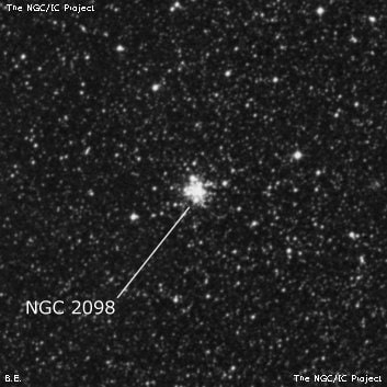 NGC 2098 - рассеянное скопление звёзд. Описание NGC 2098:, Рассеянное скопление в созвездии Золотая Рыба