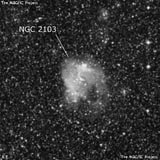 NGC 2103 - туманность. Описание NGC 2103:, Область H II в созвездии Столовая Гора