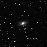 NGC 2106 - спиральная галактика с баром. Описание NGC 2106:, Галактика в созвездии Заяц