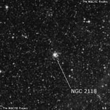 NGC 2118 - рассеянное скопление звёзд. Описание NGC 2118:, Рассеянное скопление в созвездии Золотая Рыба