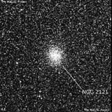 NGC 2121 - рассеянное скопление звёзд. Описание NGC 2121:, Шаровое скопление в созвездии Столовая Гора