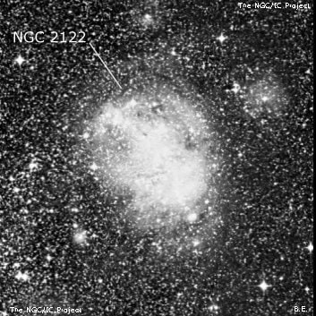 NGC 2122 - рассеянное скопление звёзд. Описание NGC 2122:, Комплекс туманностей в созвездии Столовая Гора