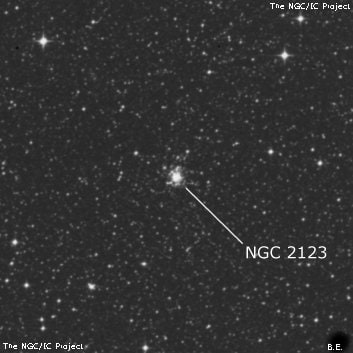 NGC 2123 - рассеянное скопление звёзд. Описание NGC 2123:, Шаровое скопление в созвездии Золотая Рыба