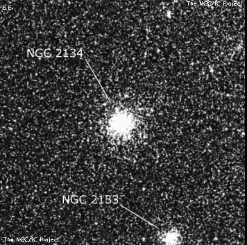NGC 2134 - рассеянное скопление звёзд. Описание NGC 2134:, Шаровое скопление в созвездии Столовая Гора
