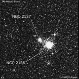 NGC 2137 - рассеянное скопление звёзд. Описание NGC 2137:, Рассеянное скопление в созвездии Золотая Рыба