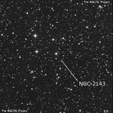 NGC 2143 - рассеянное скопление звёзд. Описание NGC 2143:, Рассеянное скопление в созвездии Орион